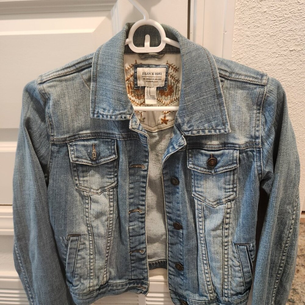 I Love H81 Blue Jean Jacket